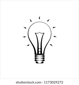 Bulb Icon, Idea Icon, Lamp Icon Vector Art Illustration