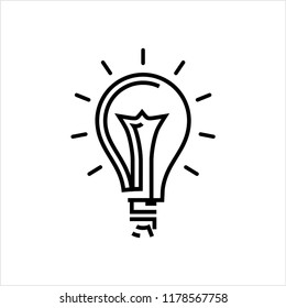 Bulb Icon, Idea Icon, Lamp Icon Vector Art Illustration
