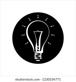 Bulb Icon, Idea Icon, Lamp Icon Vector Art Illustration