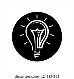 Bulb Icon, Idea Icon, Lamp Icon Vector Art Illustration