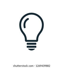 bulb icon, idea icon, lighting design vector