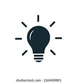 bulb icon, idea icon, lighting design vector