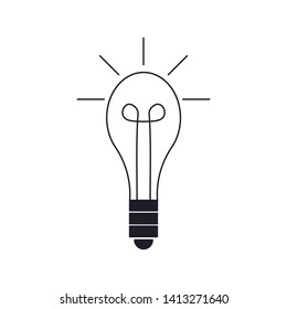 Bulb icon, idea icon, lighting design vector