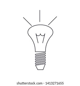 Bulb icon, idea icon, lighting design vector