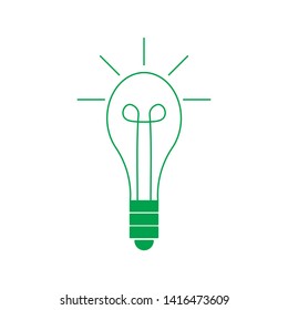 Bulb icon, idea icon, lighting design vector