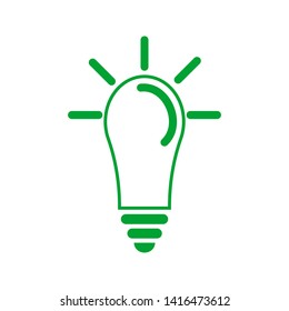 Bulb icon, idea icon, lighting design vector