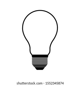 bulb icon, idea icon, lighting design vector on white background. editable vector