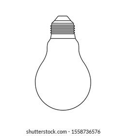 bulb icon, idea icon, lighting design vector on white background. editable vector