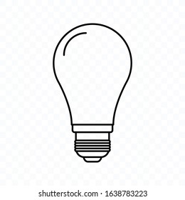 bulb icon, idea icon, lighting design vector on white background. editable vector