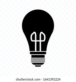 bulb icon, idea icon, lighting design vector on white background. editable vector