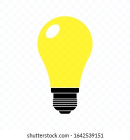 bulb icon, idea icon, lighting design vector on white background. editable vector