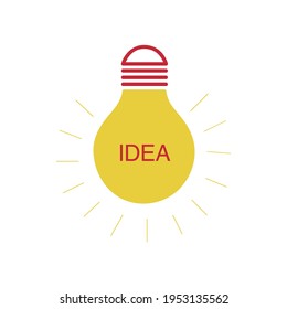 bulb icon, idea icon, lighting design vector