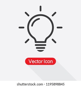 Bulb Icon, Idea Icon Vector Illustration Eps10