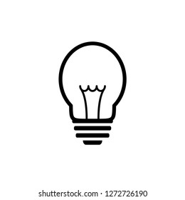 Bulb Icon. Idea Vector Illustration. Lightbulb Signage. Energy Symbol.