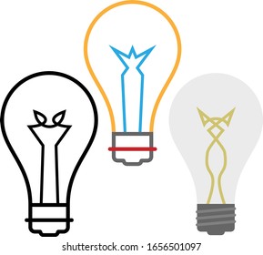 Bulb Icon, Inovation Icon, Vector Art Illustration