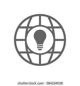 Bulb   icon,  isolated. Flat  design.