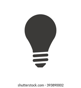 Bulb  icon,  isolated. Flat  design.