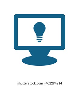 BULB  icon,  isolated. Flat  design.