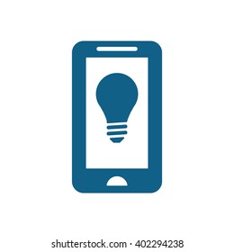 BULB  icon,  isolated. Flat  design.