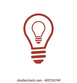 BULB  icon,  isolated. Flat  design.