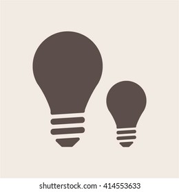 BULB   icon,  isolated. Flat  design.