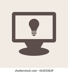 BULB  icon,  isolated. Flat  design.