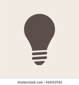 BULB  icon,  isolated. Flat  design.