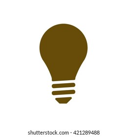 BULB  icon,  isolated. Flat  design.