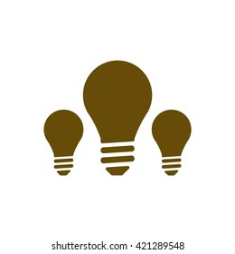 BULB  icon,  isolated. Flat  design.