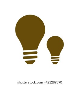 BULB  icon,  isolated. Flat  design.