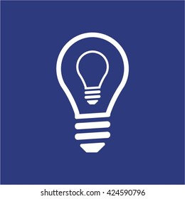 BULB  icon,  isolated. Flat  design.