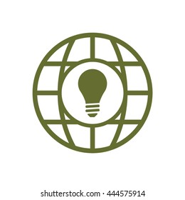 Bulb   icon,  isolated. Flat  design.