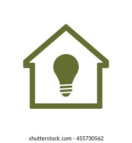 BULB    icon,  isolated. Flat  design.