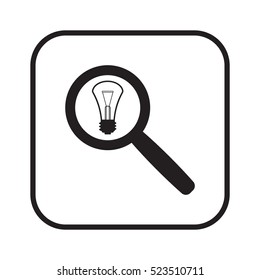 Bulb   icon, isolated. Flat  design. 