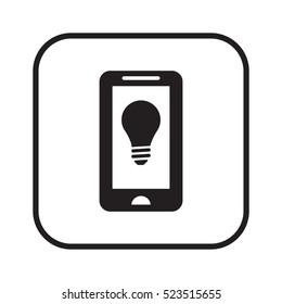 Bulb    icon, isolated. Flat  design. 