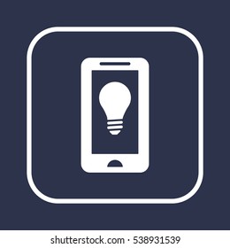 Bulb    icon, isolated. Flat  design. 