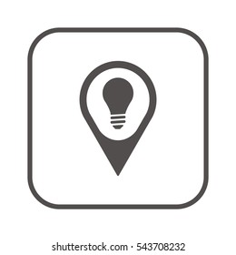 Bulb    icon, isolated. Flat  design. 
