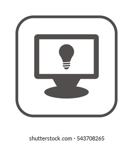 Bulb    icon, isolated. Flat  design. 