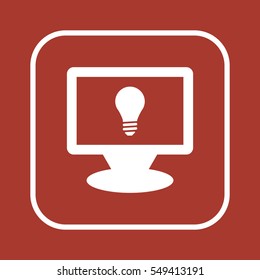 Bulb    icon, isolated. Flat  design. 