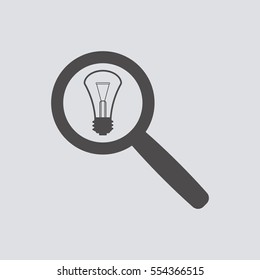 Bulb   icon, isolated. Flat  design. 