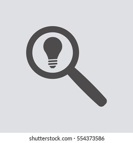 Bulb   icon, isolated. Flat  design. 