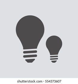 Bulb   icon, isolated. Flat  design. 