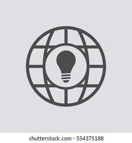 Bulb    icon, isolated. Flat  design. 