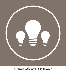 Bulb   icon, isolated. Flat  design. 