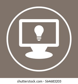 Bulb    icon, isolated. Flat  design. 