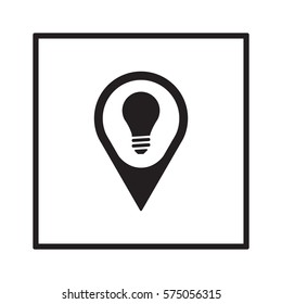 Bulb    icon, isolated. Flat  design. 
