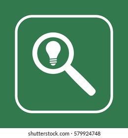 Bulb   icon, isolated. Flat  design. 