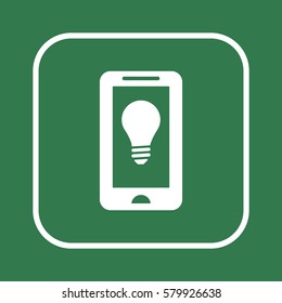 Bulb    icon, isolated. Flat  design. 