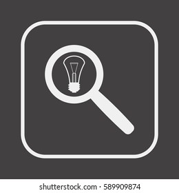Bulb   icon, isolated. Flat  design. 