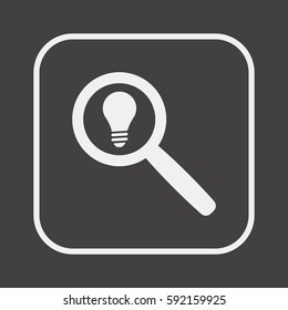 Bulb   icon, isolated. Flat  design. 